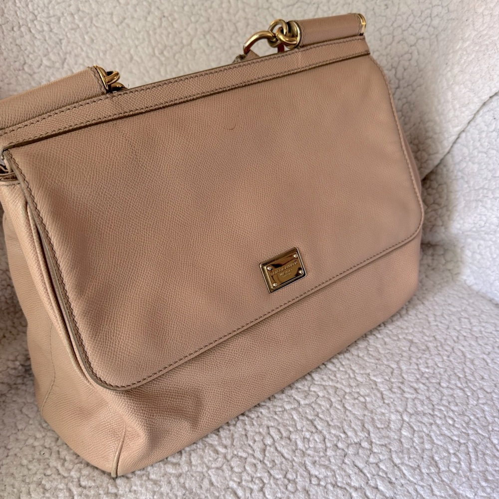 Dolce & Gabbana Light Pink Blush Soft Leather Large Miss Sicily Top Handle Bag - Picture 5 of 17